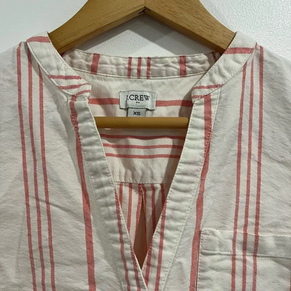J. Crew Button-up Striped Cotton Blouse XS